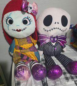 Nightmare Before Christmas Jack & Sally Plush Set