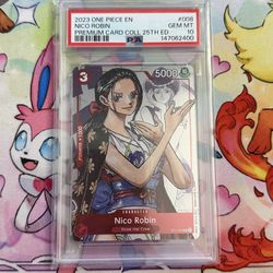One Piece 2023 Nico Robin ST01-008 Premium Card Collection 25th Ed GEM MT PSA 10