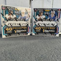 2021 Panini Prizm Football Mega Box 40 Trading Cards