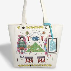 Squid Game Icons Embroidered Tote Bag With Coin Purse