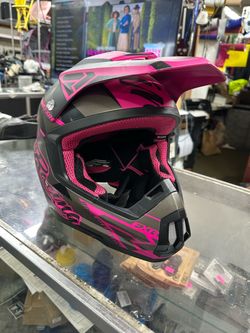 FXR Motocross Helmet Pink and Black
