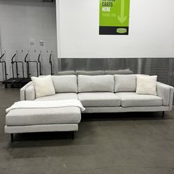 Light Grey/ White Aries Sofa Sectional 