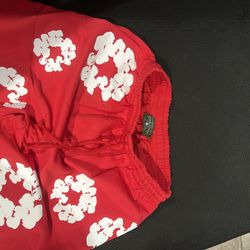 Red And White Shorts Medium 