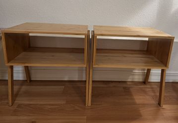 2 Wooden Stackable Nightstands