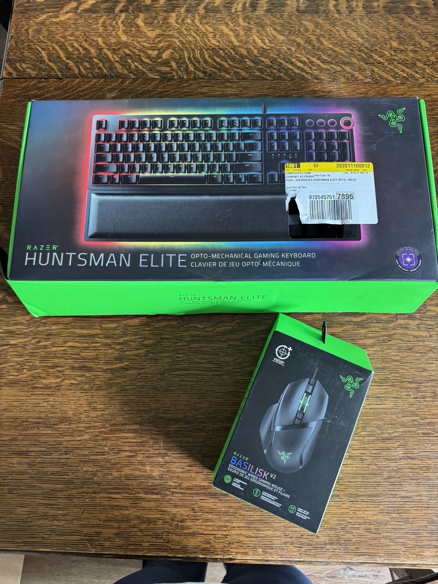 RAZER HUNTSMAN ELITE Gaming keyboard & BASILISK V2 Mouse