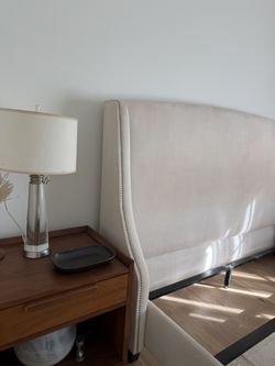 Restoration Hardware Cal King Bed RH - Sand Linen 