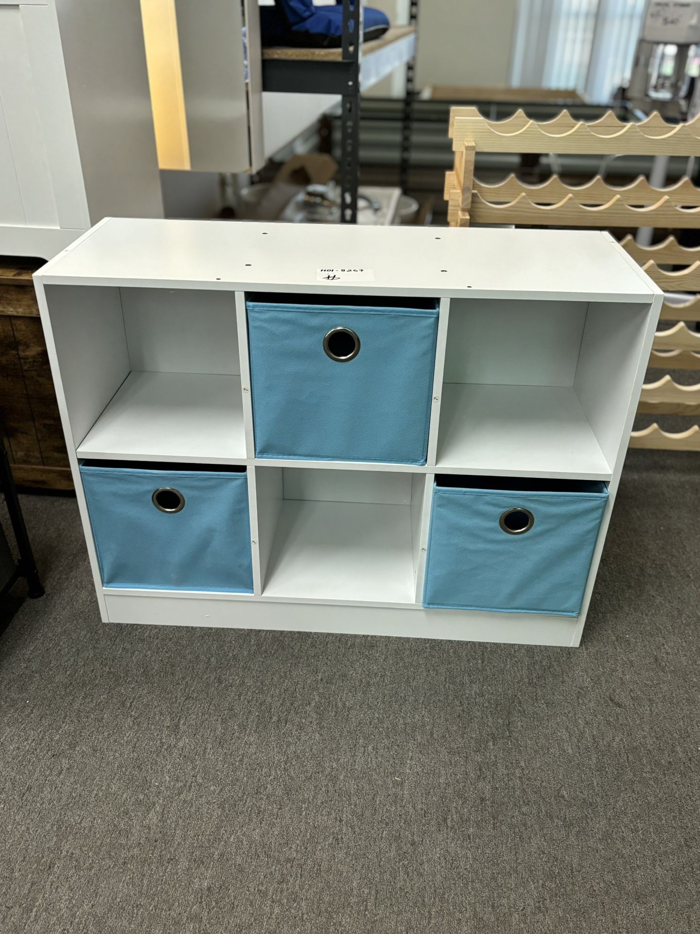 New Assemble 6 Cases Storage Cube Cabinet Organizer with Three Drawers MDF Board, White