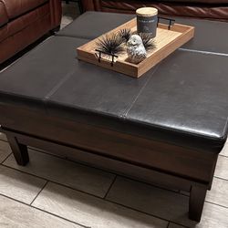 Leather Ottoman  38x38x19 Inches $ 35 OBO