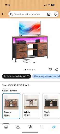 Charging tv stand