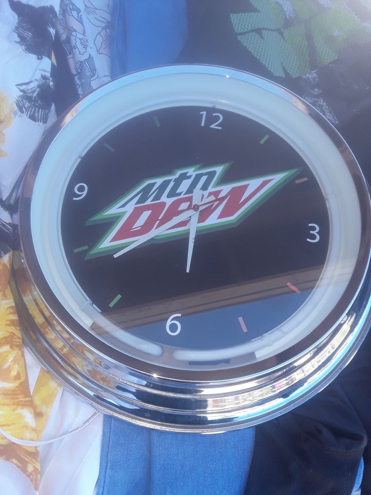 Antique mountain dew clock