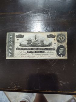 1864 Confederate States of America $20 Bill