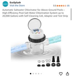 EcoSplash Saltwater Chlorinator for Above-Ground Pools