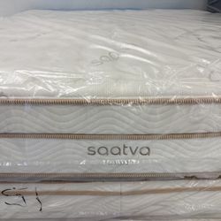 SAATVA Special Discount!!!  King Or California King Size Pillow Top mattress With Box Springs Foundation 