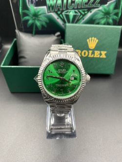 Datejust Green Sunray Dial Silver Case *Box Included*