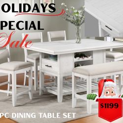 6 Pc Dining Table Set 