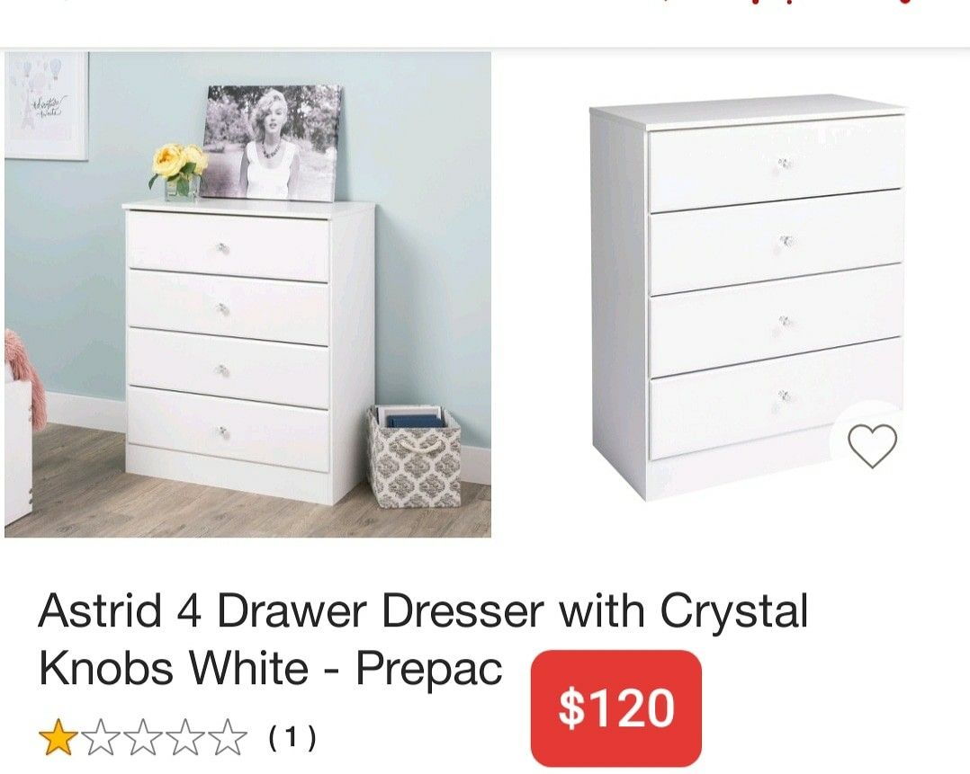 Astrid 4 drawer dresser