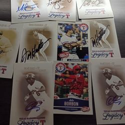 Texas Rangers Legacy Autographed Cards 