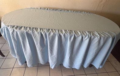 Blue rectangular 6ft table cover