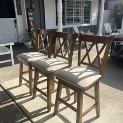Counter Height Wood Bar Stools