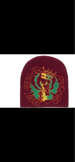 Supreme New World Order Beanie Cardinal Burgundy SS25