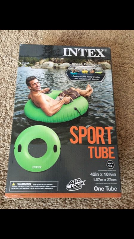 Intec Sport tube Inflatable Green 42"x 10.5" connect Float System