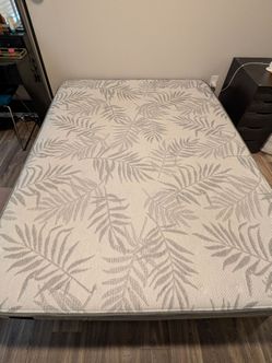 Ikea LYNGOR Queen foundation with cover + Sealy Posturepedic 11 inch firm Queen mattress
