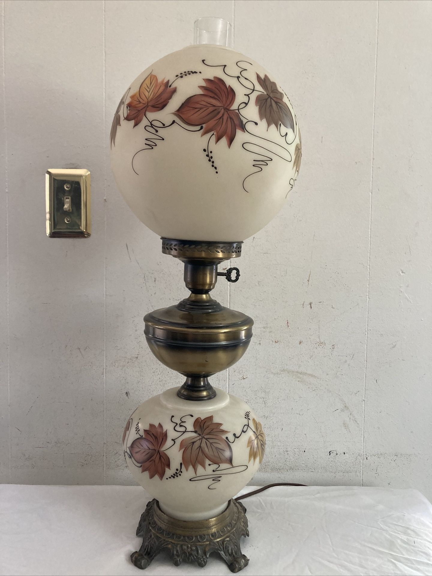 Vintage Gone With The Wind 3-Way Lamp 27”