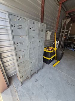 Old steel gym lockers