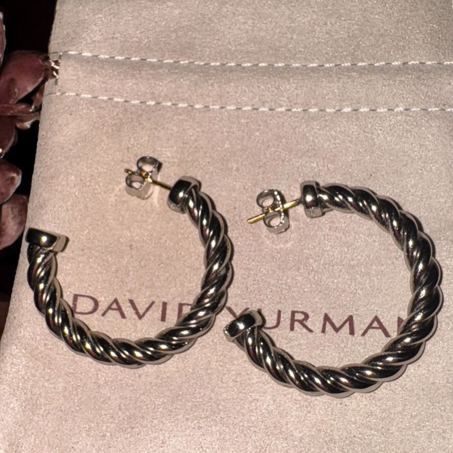 David Yurman Earrings Brand New Sterling Silver