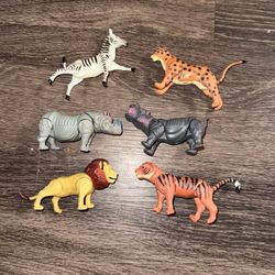 Vintage Wild Animal Safari Articulated Figures lot