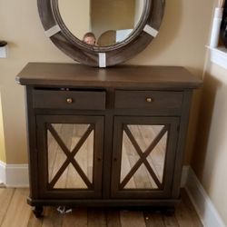 Matching Cabinet And Mirror.