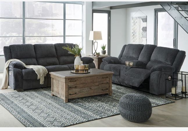 Draycoll Slate Power Reclining Living Room Set ( sectional couch sofa loveseat options