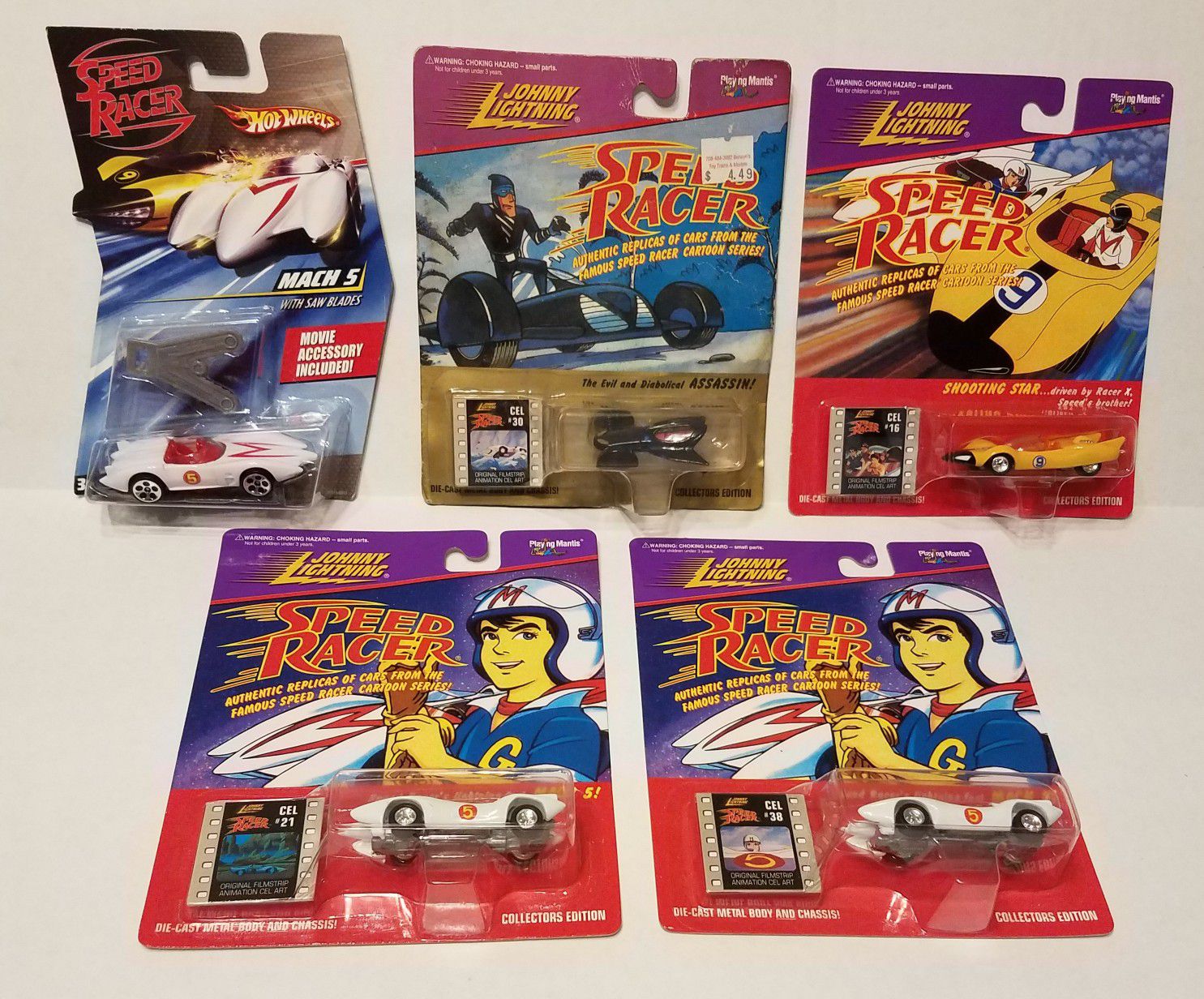 Hot Wheels and Johnny lightning speed racer Mach 5 the Assassin Racer X
