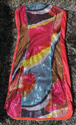 Forever 21 Sequin Strapless Multi Color Dress