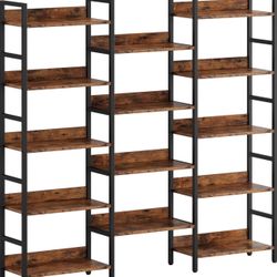 All New 69.3” Tall Bookshelves Triple Wide 5 Tiers 