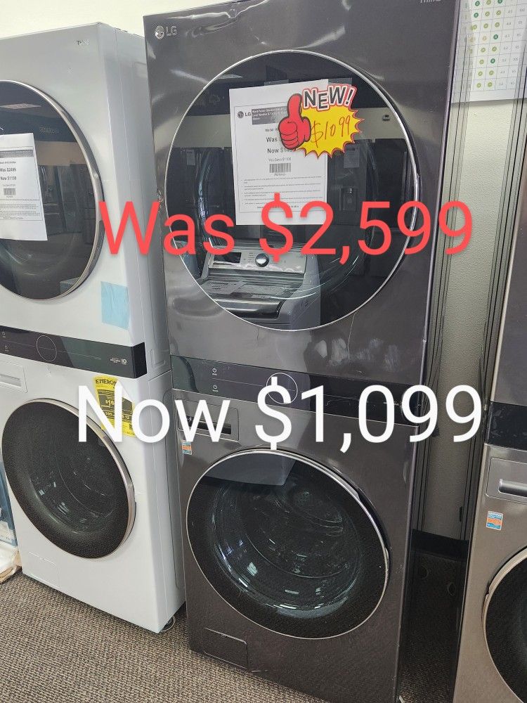 LG Wash Tower Stacked With Smart Laudnry Sensor 1 YEAR WARRANTY INCLUDED!
