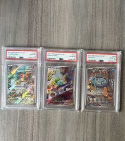PSA 10 Sequential Set, Bulbasaur Charmander Squirtle AR Set Special Deck Set Promo Japanese