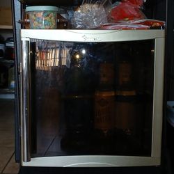 Metallic Gold Wine Fridge