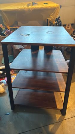 Four shelf, organizing table