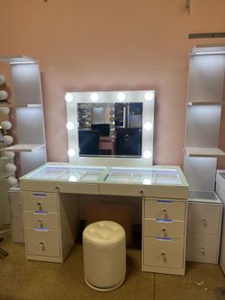  3pc Lox Vanity Set in Glossy White Finish