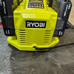 Ryobi One+ Fast Charger with 6-1.5AH Batteries