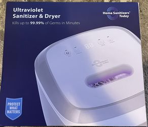 UV Sanitizer Box and Dryer Device for Disinfection - Ultraviolet LED Light Universal Sterilizer for Cell Phones, Baby Bottles, Makeup Brushes and Pers