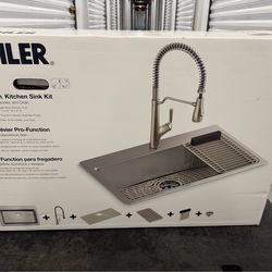 Kohler All-in-One Sink Combo with Vibrant Stainless Faucet