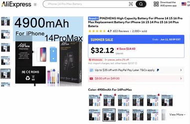 iPhone 14 Pro Max Battery(Brand new, good quality)