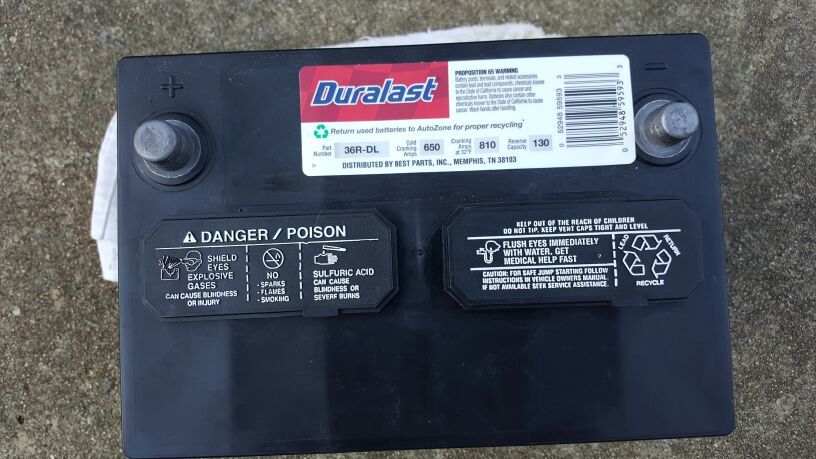 Brand New Duralast Battery 36R-DL