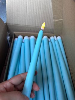 24 Flameless Taper Candles