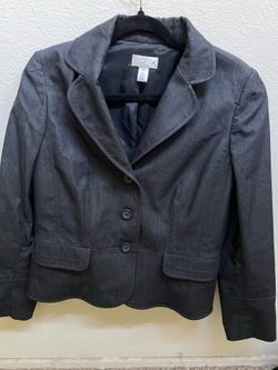 LOFT Navy Blue Pinstripe Women’s Y2K Blazer