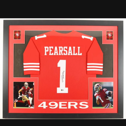 Ricky Pearsall autographed jersey custom framed