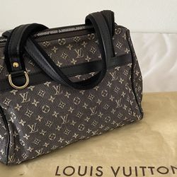 Authentic Louis Vuitton Josephine Speedy Pm Charcoal Black
