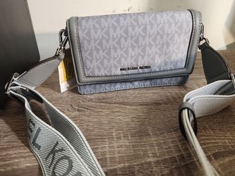 Brand New Michael Kors Jet Set Small Gray Crossbody Leather Purse